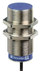 Telemecanique Sensors - NC, NC, 15mm Detection, Cylinder Shielded, Inductive Proximity Sensor - 2 Wires, IP68, IP69K, 24 to 240 VAC/VDC, M30x1.5 Thread, 2.44 Inch Long - Benchmark Tooling