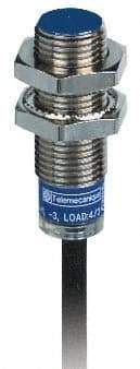 Telemecanique Sensors - PNP, NC, 2mm Detection, Cylinder Shielded, Inductive Proximity Sensor - 3 Wires, IP68, IP69K, 12 to 24 VDC, M12x1 Thread, 1.38 Inch Long x 0.47 Inch Wide - Benchmark Tooling