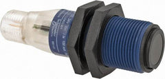 Telemecanique Sensors - 4 Pin M12 Connector, 15m Nominal Distance, Shock and Vibration Resistant, Through Beam Photoelectric Sensor - 12 to 24 VDC, 500 Hz, PBT, 2.36 Inch Long x 0.71 Inch Wide - Benchmark Tooling