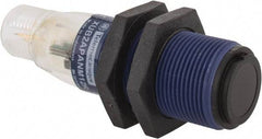 Telemecanique Sensors - 4 Pin M12 Connector, 15m Nominal Distance, Shock and Vibration Resistant, Through Beam Photoelectric Sensor - 12 to 24 VDC, 500 Hz, PBT, 2.36 Inch Long x 0.71 Inch Wide - Benchmark Tooling