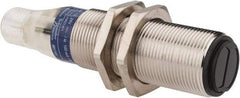 Telemecanique Sensors - 4 Pin M12 Connector, 0.6m Nominal Distance, Shock and Vibration Resistant, Diffused Photoelectric Sensor - 12 to 24 VDC, 500 Hz, Nickel Plated Brass, 2.99 Inch Long x 0.71 Inch Wide - Benchmark Tooling