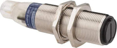 Telemecanique Sensors - 4 Pin M12 Connector, 0.6m Nominal Distance, Shock and Vibration Resistant, Diffused Photoelectric Sensor - 12 to 24 VDC, 500 Hz, Nickel Plated Brass, 2.99 Inch Long x 0.71 Inch Wide - Benchmark Tooling