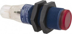 Telemecanique Sensors - 4 Pin M12 Connector, 2m Nominal Distance, Shock and Vibration Resistant, Polarized Retroreflective Photoelectric Sensor - 12 to 24 VDC, 500 Hz, PBT, 2.44 Inch Long x 0.71 Inch Wide - Benchmark Tooling