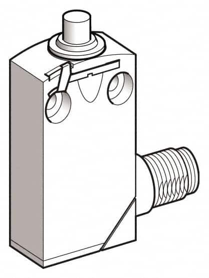 Telemecanique Sensors - DP, NC/NO, 240 VAC, 5 Pin M12 Male Terminal, End Plunger Actuator, General Purpose Limit Switch - IP66, IP67, IP68 IPR Rating - Benchmark Tooling