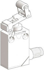 Telemecanique Sensors - DP, NC/NO, 240 VAC, 5 Pin M12 Male Terminal, Roller Plunger Actuator, General Purpose Limit Switch - IP66, IP67, IP68 IPR Rating - Benchmark Tooling