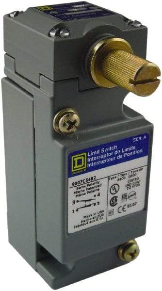 Square D - SPDT, NC/NO, Multiple VDC Levels, Screw Terminal, Rotary Head Actuator, General Purpose Limit Switch - 1, 2, 4, 6, 12, 13, 6P NEMA Rating, IP66 IPR Rating - Benchmark Tooling