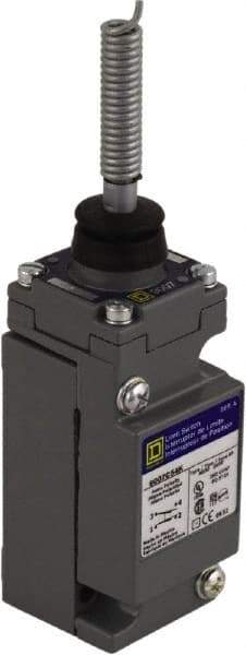 Square D - SPDT, NC/NO, 600 VAC at 1.20 Amp, 600 VDC at 0.10 Amp, Screw Terminal, Steel Spring Actuator, General Purpose Limit Switch - 1, 2, 4, 6, 12, 13, 6P NEMA Rating, IP66 IPR Rating - Benchmark Tooling