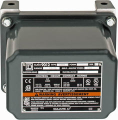 Square D - 7 and 9 NEMA Rated, SPDT-DB, 1.5 to 75 psig, Electromechanical Pressure and Level Switch - Exact Industrial Supply