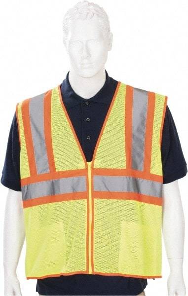 PIP - High Visibility Vest - CL2 2 PKT LIME YLW 5XL HI-VIS MESH FABRIC VEST - Benchmark Tooling