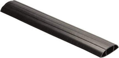 Hubbell Wiring Device-Kellems - 1 Channel, 5 Ft Long, 1-1/4" Max Compatible Cable Diam, Black PVC On Floor Cable Cover - 142.24mm Overall Width x 43.18mm Overall Height, 45.98mm Channel Width x 1-1/4" Channel Height - Benchmark Tooling