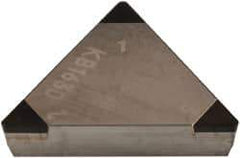 Kennametal - TPG321 MT Grade KB1630 CBN Turning Insert - Uncoated, 60° Triangle, 3/8" Inscr Circle, 1/8" Thick, 1/64" Corner Radius - Benchmark Tooling