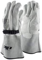 Novax - Class 1 - 4, Size L (9), 14" Long, Grain Goatskin Leather Protector - Natural, Not for Electrical Protection (ASTM F696-02), Wear Over Rubber Insulating Gloves, ASTM F696-02 - Benchmark Tooling