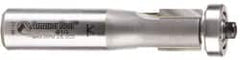 Amana Tool - 1/2" Cut Diam, 1/2" Length of Cut, 2 Flute Overhang Trim Edge Profile Router Bit - Carbide-Tipped, 1/2" Shank Diam, 2-5/8" OAL, Uncoated - Benchmark Tooling