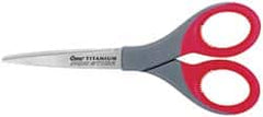 Clauss - 3-1/8" LOC, 7" OAL Titanium Shears - Right Hand, Straight Handle, For General Purpose Use - Benchmark Tooling