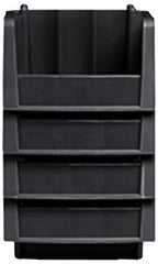 Akro-Mils - 11-7/8" Deep, Black Polypropylene Hopper Stacking Bin - 7" High x 8-3/8" Wide x 11-7/8" Long - Benchmark Tooling