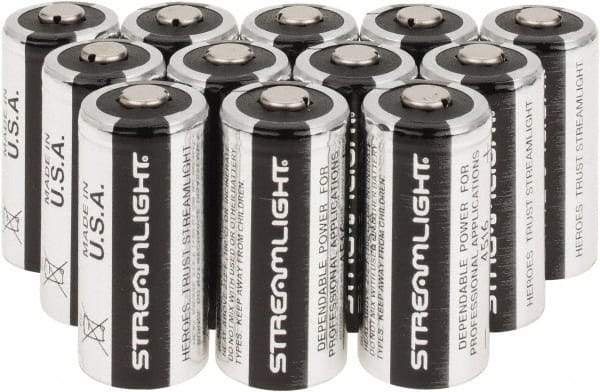 Streamlight - Size 123A, Lithium, 12 Pack, Standard Battery - 3 Volts - Benchmark Tooling