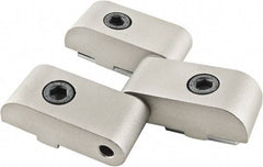 80/20 Inc. - 57mm Long x 43.6mm Wide x 13mm Thick, Heavy Duty Hinge - Aluminum, Clear Anodized Finish - Benchmark Tooling