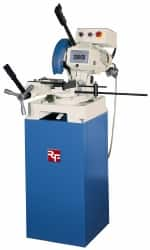 Rong Fu - 1 Cutting Speed, 10" Blade Diam, Cold Saw - 42 RPM Blade Speed, Bench Machine, 1 Phase, Compatible with Ferrous Material - Benchmark Tooling