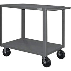 Durham - 4,000 Lb Capacity, 30" Wide x 60" Long x 37-1/2" High Heavy Duty Service Cart - 2 Shelf, Steel - Benchmark Tooling