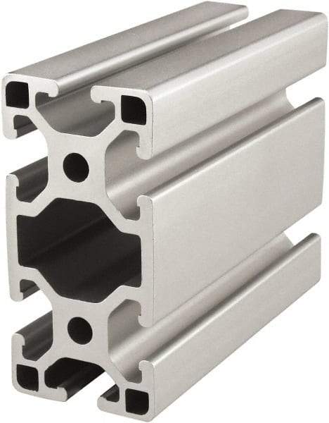 80/20 Inc. - 4 Meters Long x 40 mm Wide x 80 mm Deep, T-Slotted Aluminum Extrusion - Clear Anodized Finish - Benchmark Tooling