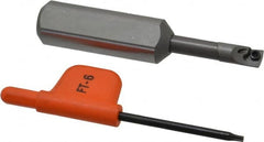 Kennametal - 0.23" Min Bore Diam, 2-1/2" OAL, 1/2" Shank Diam, CCBI Indexable Boring Bar - 1" Max Bore Depth, CDC Insert, Screw Holding Method - Benchmark Tooling