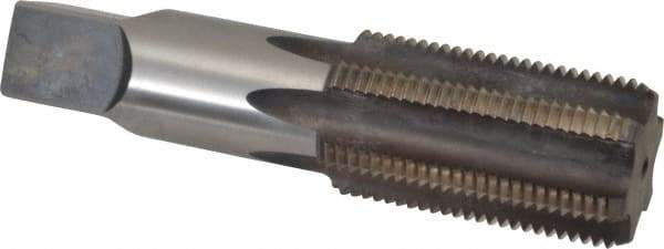 Hertel - 1-3/4 - 8 UNS 6 Flute Bright Finish High Speed Steel Straight Flute Standard Hand Tap - Bottoming, Right Hand Thread, 7" OAL, 3-9/16" Thread Length, H6 Limit, Through Coolant - Benchmark Tooling