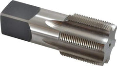 Hertel - 2-12 UNF 6 Flute Bright Finish High Speed Steel Straight Flute Standard Hand Tap - Plug, Right Hand Thread, 5" OAL, 2" Thread Length, H6 Limit - Benchmark Tooling
