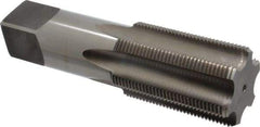 Hertel - 2-1/2 - 8 UNS 6 Flute Bright Finish High Speed Steel Straight Flute Standard Hand Tap - Bottoming, Right Hand Thread, 8-3/4" OAL, 4" Thread Length, H6 Limit - Exact Industrial Supply