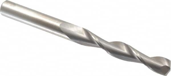 Hertel - 23/64" 135° Solid Carbide Jobber Drill - Right Hand Cut, Parabolic Flute, 4" OAL, Split Point - Benchmark Tooling