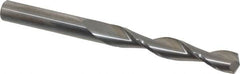 Hertel - 3/8" 135° Solid Carbide Jobber Drill - Right Hand Cut, Parabolic Flute, 4-1/4" OAL, Split Point - Benchmark Tooling