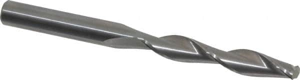 Hertel - 11/32" 135° Solid Carbide Jobber Drill - Right Hand Cut, Parabolic Flute, 4" OAL, Split Point - Benchmark Tooling