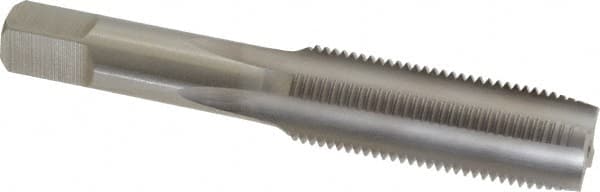 Hertel - M16x1.50 Metric Fine 4 Flute Bright Finish High Speed Steel Straight Flute Standard Hand Tap - Plug, Left Hand Thread, 3-13/16" OAL, D6 Limit - Exact Industrial Supply