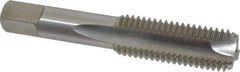 Hertel - 3/4-10 UNC, 3 Flute, Bright Finish, High Speed Steel Spiral Point Tap - Bottoming Chamfer, Right Hand Thread, 4-1/4" OAL, 2" Thread Length - Exact Industrial Supply