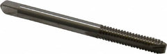 Hertel - #10-24 UNC, 2 Flute, Bright Finish, High Speed Steel Spiral Point Tap - Bottoming Chamfer, Right Hand Thread, 2-3/8" OAL, 7/8" Thread Length, 2B/3B Class of Fit - Exact Industrial Supply