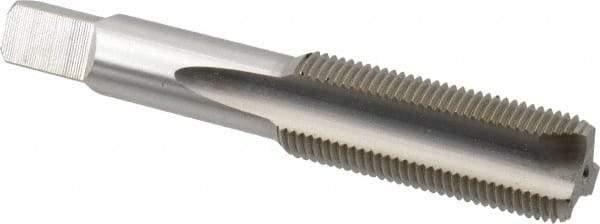 Hertel - 3/4-16 UNF, 3 Flute, Bright Finish, High Speed Steel Spiral Point Tap - Bottoming Chamfer, Right Hand Thread, 4-1/4" OAL, 2" Thread Length, 3B Class of Fit - Exact Industrial Supply