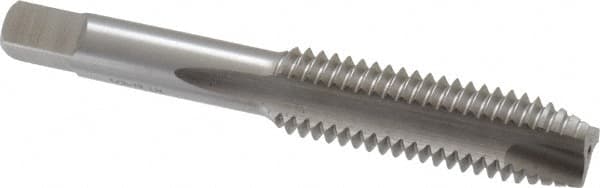 Hertel - 1/2-13 UNC, 3 Flute, Bright Finish, High Speed Steel Spiral Point Tap - Plug Chamfer, Left Hand Thread, 3-3/8" OAL, 3B Class of Fit - Exact Industrial Supply