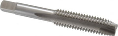 Hertel - 1/2-13 UNC, 3 Flute, Bright Finish, High Speed Steel Spiral Point Tap - Plug Chamfer, Left Hand Thread, 3-3/8" OAL, 3B Class of Fit - Exact Industrial Supply