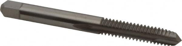 Hertel - 1/4-20 UNC, 2 Flute, Bright Finish, High Speed Steel Spiral Point Tap - Plug Chamfer, Left Hand Thread, 2-1/2" OAL, 3B Class of Fit - Exact Industrial Supply