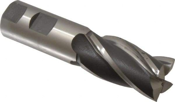 Hertel - 28mm, 2" LOC, 1" Shank Diam, 4-1/2" OAL, 4 Flute, Cobalt Square End Mill - Single End, Uncoated, 30° Helix, Centercutting, Right Hand Cut - Benchmark Tooling