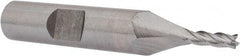 Hertel - 3mm, 3/8" LOC, 3/8" Shank Diam, 2-5/16" OAL, 4 Flute, Cobalt Square End Mill - Single End, Uncoated, 30° Helix, Centercutting, Right Hand Cut - Benchmark Tooling