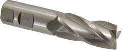 Hertel - 23mm, 1-7/8" LOC, 7/8" Shank Diam, 4-1/8" OAL, 4 Flute, Cobalt Square End Mill - Single End, Uncoated, 30° Helix, Centercutting, Right Hand Cut - Benchmark Tooling