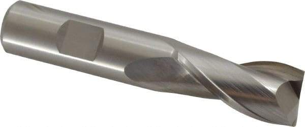 Hertel - 17mm, 1-5/16" LOC, 5/8" Shank Diam, 3-7/16" OAL, 2 Flute, Cobalt Square End Mill - Single End, Uncoated, Centercutting, Right Hand Cut - Benchmark Tooling