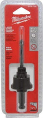 Milwaukee Tool - 1-1/4 to 6" Tool Diam Compatibility, Straight Shank, Steel Integral Pilot Drill, Hole Cutting Tool Arbor - 1/2" Min Chuck, Quick-Change Attachment, For Hole Saws - Benchmark Tooling