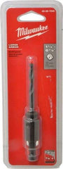 Milwaukee Tool - 1-1/4 to 6" Tool Diam Compatibility, Straight Shank, Steel Integral Pilot Drill, Hole Cutting Tool Arbor - 3/8" Min Chuck, Threaded Shank Attachment, For Hole Saws - Benchmark Tooling