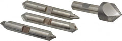 Hertel - 4 Piece 1" Cutter Head Diam, Cobalt Chamfer Mill Set - Benchmark Tooling