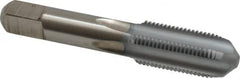 Hertel - 1/8-27 NPS Thread, 4 Flute Standard Pipe Tap - 2-1/8" OAL, 3/4" Thread Length, 5/16" Shank Diam, Chrome Finish, High Speed Steel - Exact Industrial Supply