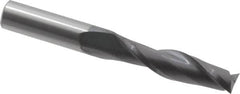 Hertel - 1/2", 2" LOC, 1/2" Shank Diam, 4" OAL, 2 Flute, Solid Carbide Square End Mill - Single End, AlTiN Finish, 30° Helix, Centercutting, Right Hand Cut - Benchmark Tooling