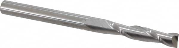 Hertel - 5/32", 3/4" LOC, 3/16" Shank Diam, 2" OAL, 2 Flute, Solid Carbide Square End Mill - Single End, Uncoated, 30° Helix, Centercutting, Right Hand Cut - Benchmark Tooling