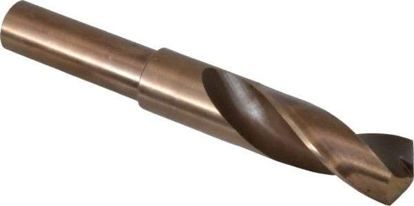 Hertel - 29/32" Drill, 118° Point, Cobalt Silver Deming & Reduced Shank Drill Bit - Bright Finish, 6" OAL, Flats on Shank, 3" Flute Length - Benchmark Tooling