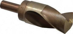 Hertel - 1-7/8" Drill, 118° Point, Cobalt Silver Deming & Reduced Shank Drill Bit - Bright Finish, 6" OAL, Flats on Shank, 3" Flute Length - Benchmark Tooling